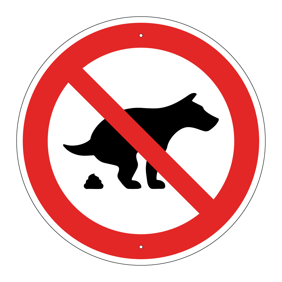 Défense de laisser les chiens faire leurs besoins