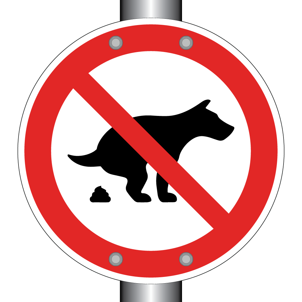Défense de laisser les chiens faire leurs besoins