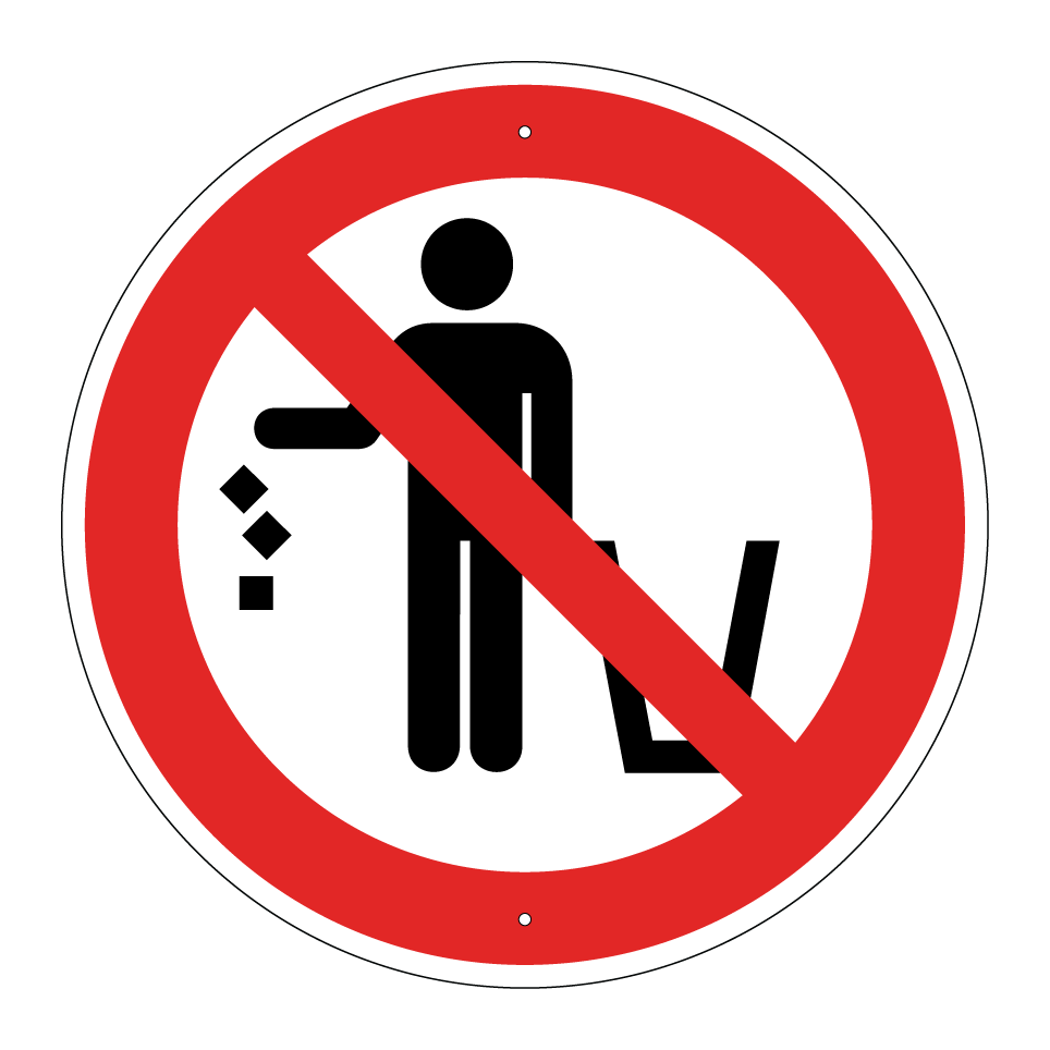 Défense de jeter des déchets