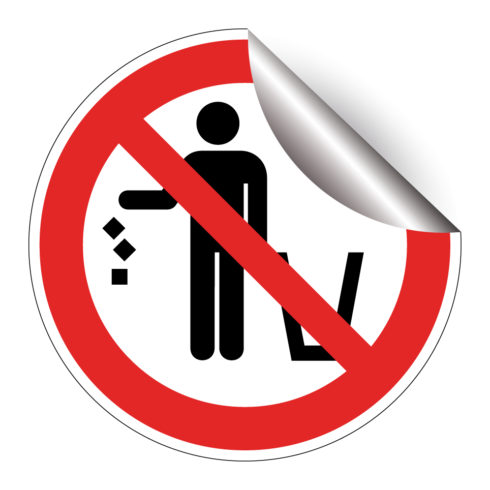 Défense de jeter des déchets