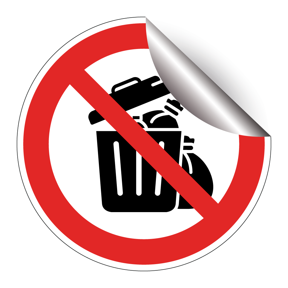 Pas d’ordures dans les poubelles