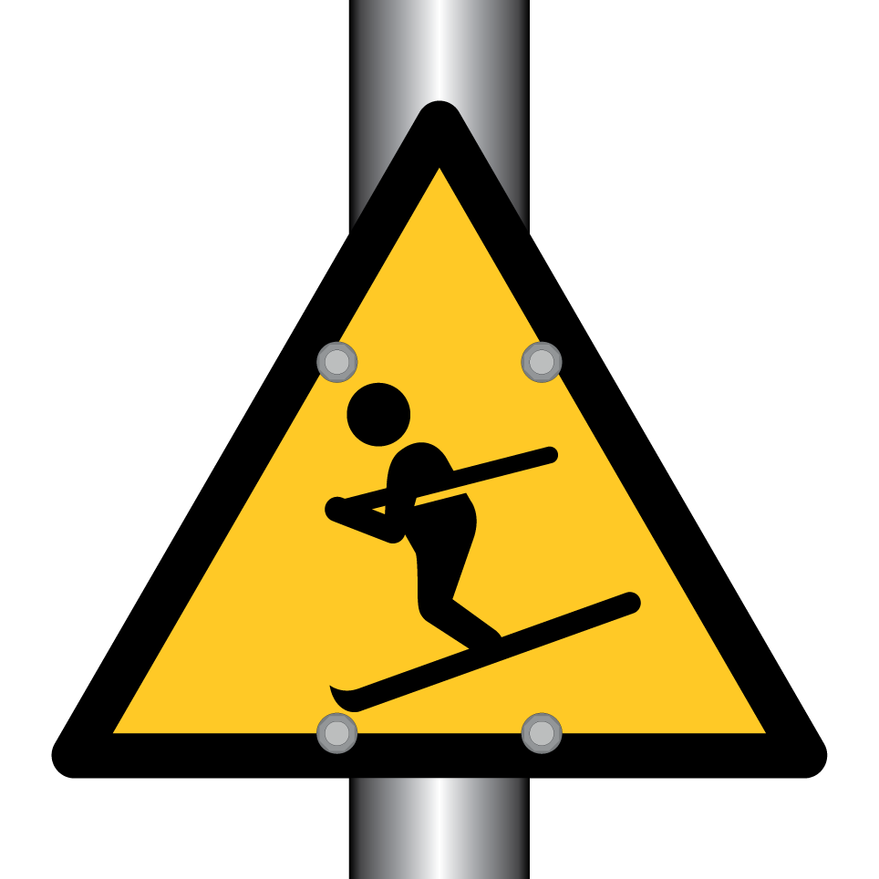 Zone de ski dangereuse