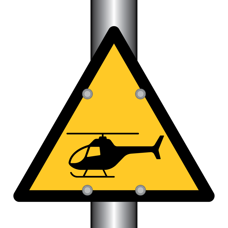 Avertissement danger d’hélicoptère