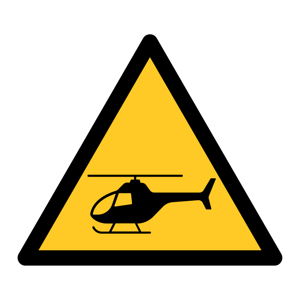 Avertissement danger d’hélicoptère