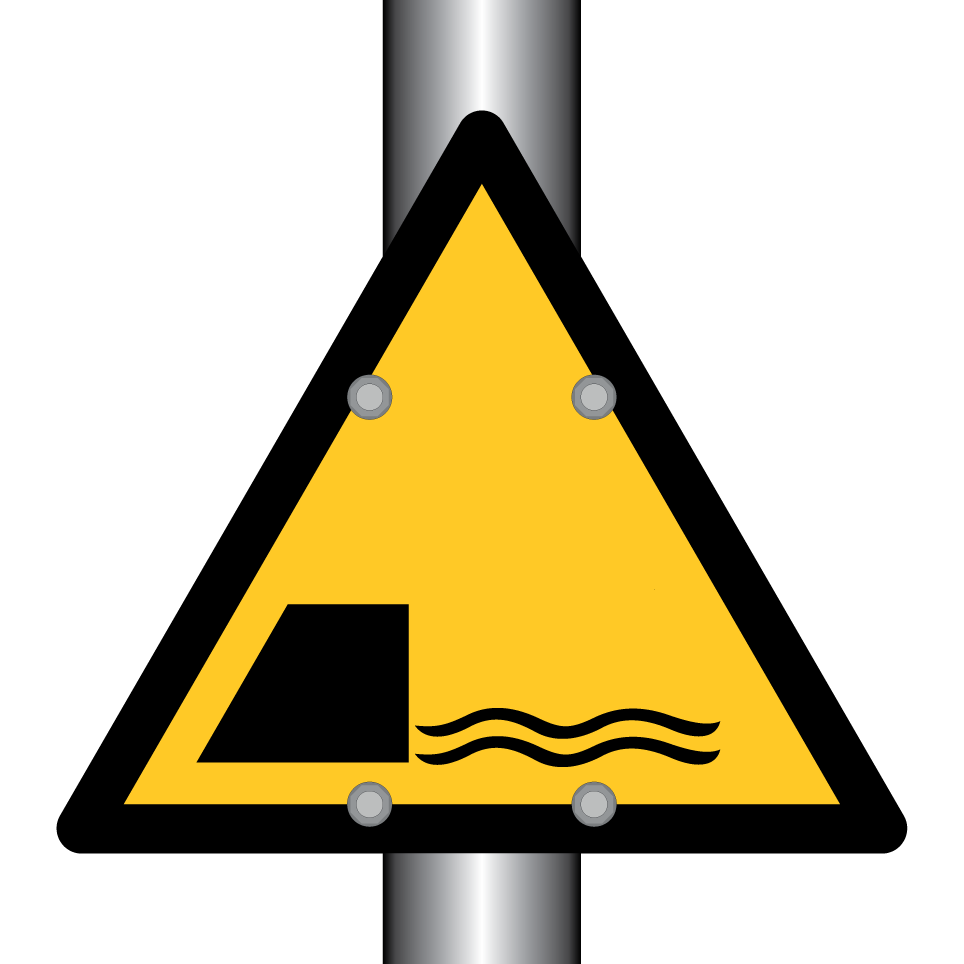 Sortie de décharge d’eau d’avertissement