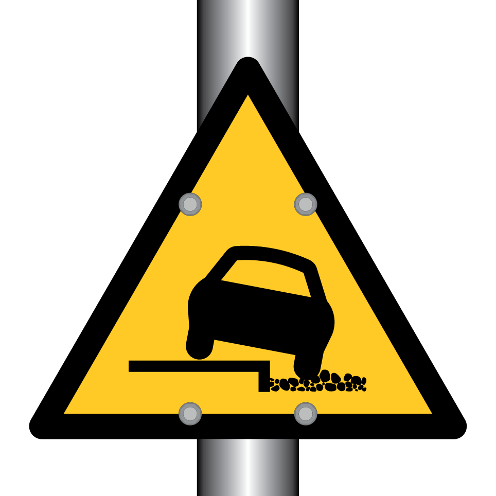 Attention accotement instable