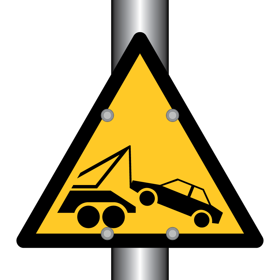 Zone de remorquage avertissement