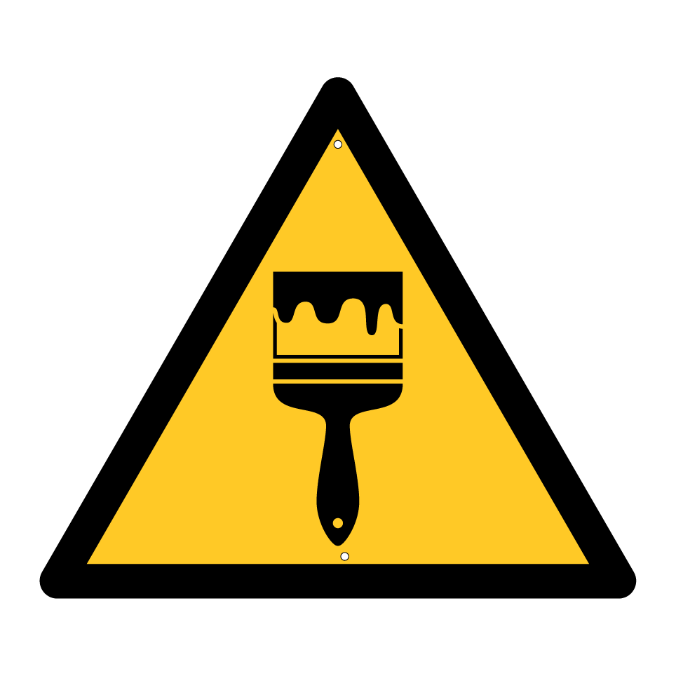 Attention peinture fraîche (pinceau)