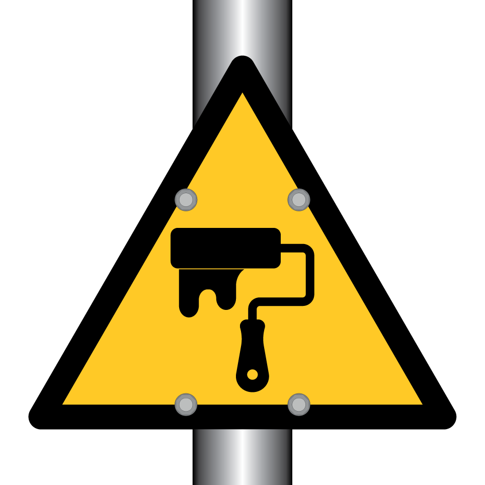 Attention peinture fraîche (rouleau)
