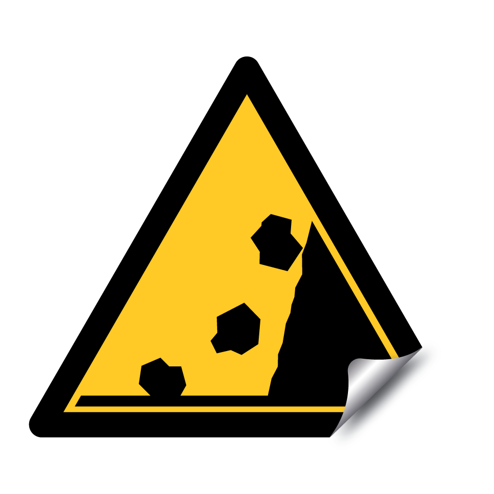 Attention éboulement / chutes de pierres