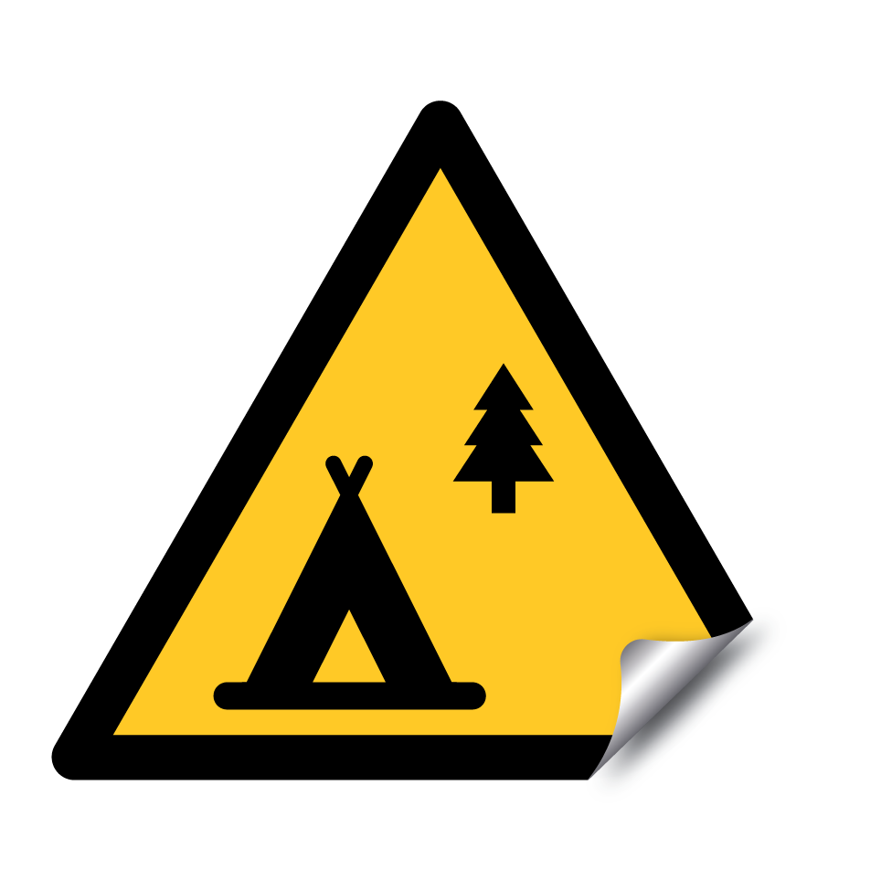 Avertissement zone de camping danger