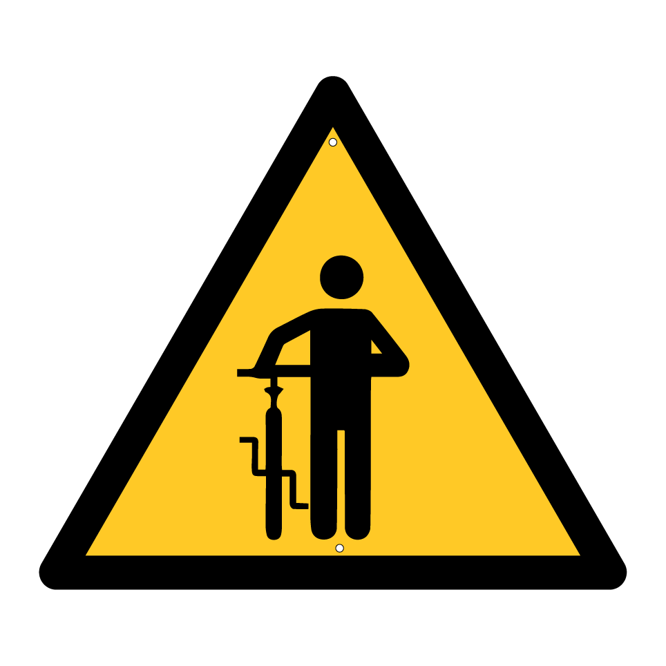 Panneau de mise en garde poussage de vélo