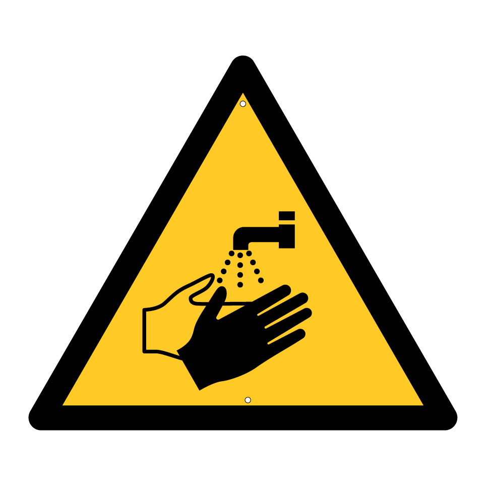 Avertissement se laver les mains