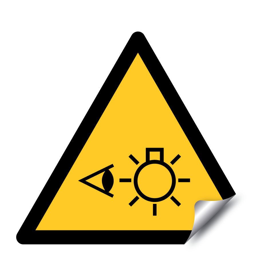 Avertissement danger de rayonnement optique
